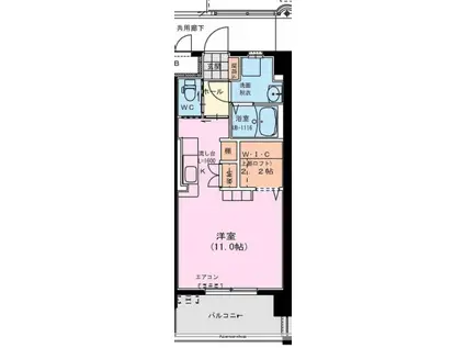 サンライズコート(ワンルーム/1階)の間取り写真