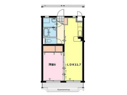 エアフォルクⅡ(1LDK/3階)の間取り写真