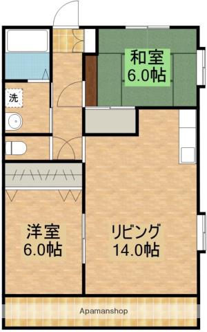KOUKO天神(2LDK/2階)の間取り写真