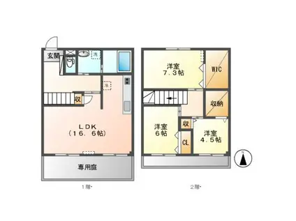 KADETT(3LDK/1階)の間取り写真