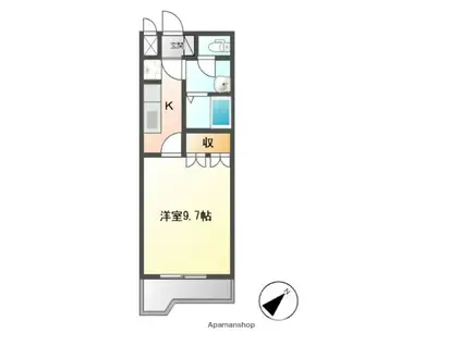 LA.WISH NOAH(1K/1階)の間取り写真