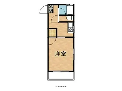 スプルース(1K/4階)の間取り写真