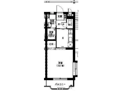 ソフィアコート野田(1K/2階)の間取り写真