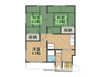 ふじやビル(3K/3階)の間取り写真