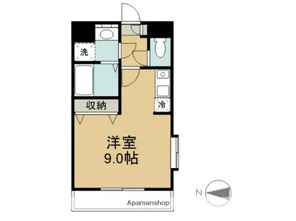 ニューライフ宮崎Ⅰ(ワンルーム/3階)の間取り写真