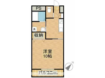 TOMONI ワン(1K/3階)の間取り写真