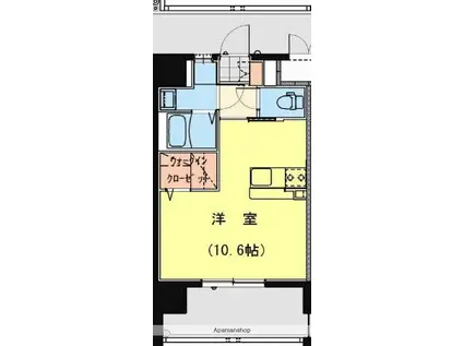 CALIFORNIA APT(ワンルーム/3階)の間取り写真