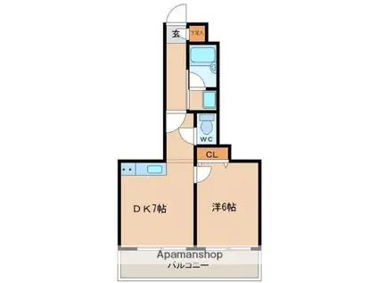 RAFFINE(1DK/8階)の間取り写真