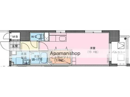 RIVIERE CHAMP 宮田町(ワンルーム/5階)の間取り写真