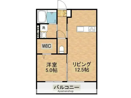 HERITAGE EMOTION(1LDK/1階)の間取り写真