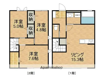 FRIEDENF棟(3LDK)の間取り写真
