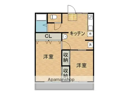 レピュート原田(2DK/2階)の間取り写真