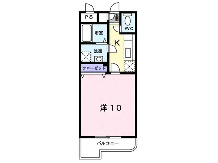 ラフィーナサイト2(1K/4階)の間取り写真