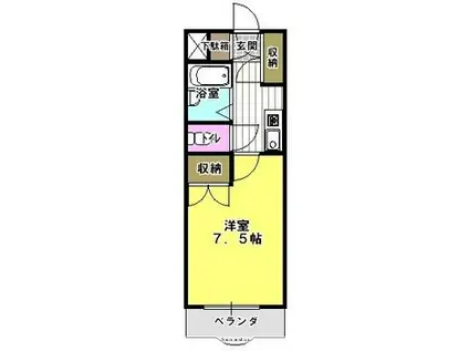 コスタ飛江田(1K/3階)の間取り写真