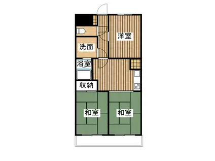 サンライズ清武(2LDK/2階)の間取り写真
