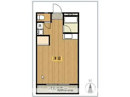 サンケイマンション南(ワンルーム/4階)の間取り写真