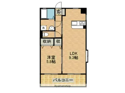 スープリーム(1LDK/2階)の間取り写真