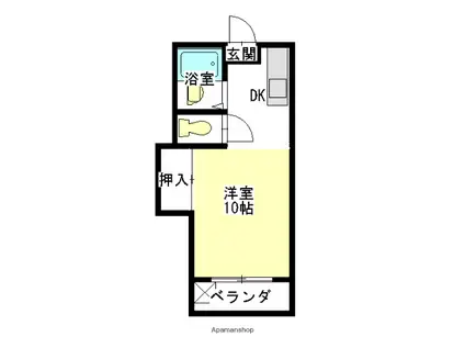アートコーポ88(ワンルーム/4階)の間取り写真