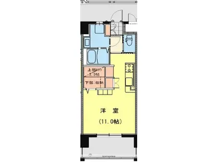 CALIFORNIA APT(ワンルーム/3階)の間取り写真