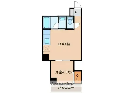 RAFFINE(1DK/3階)の間取り写真