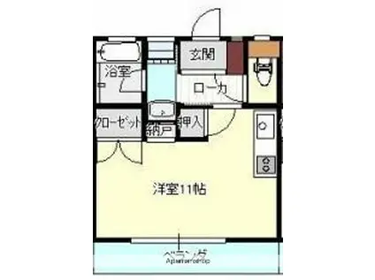 S-DORMITORY神宮東(ワンルーム/2階)の間取り写真