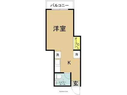 淀川マンション(1K/3階)の間取り写真