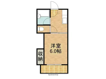 YSコーポ(1K/3階)の間取り写真