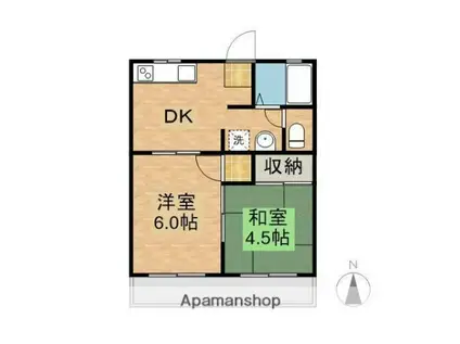 セフィーラ木花(2DK/1階)の間取り写真