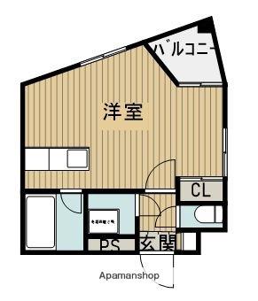 アトムズビル(ワンルーム/6階)の間取り写真
