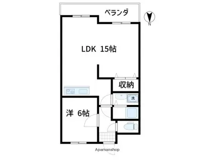 レジデンス霧島(1LDK/3階)の間取り写真