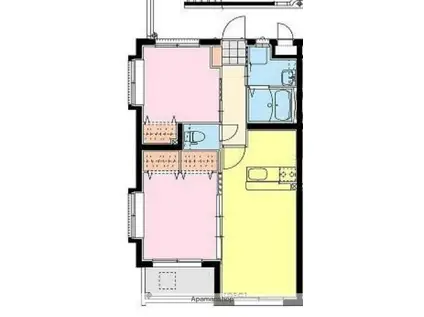 SMILE HEART(2LDK/2階)の間取り写真