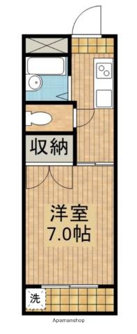 ゆとり216(1K/4階)の間取り写真