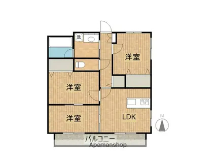 COLLINE(3LDK/3階)の間取り写真