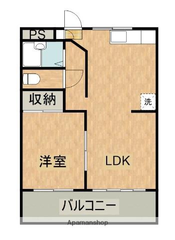 リーノ1番館(1LDK/1階)の間取り写真