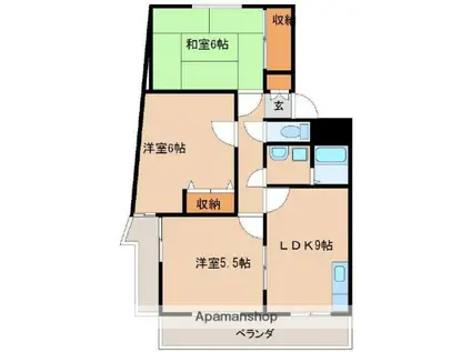 日豊本線 宮崎神宮駅 徒歩25分 3階建 築30年(3DK/2階)の間取り写真