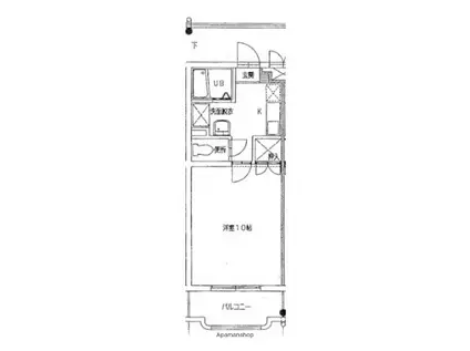 マンションHINO(1K/3階)の間取り写真