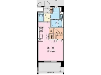 アンシャンテF(ワンルーム/6階)の間取り写真