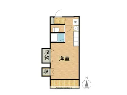 プレシール・マサ(ワンルーム/3階)の間取り写真