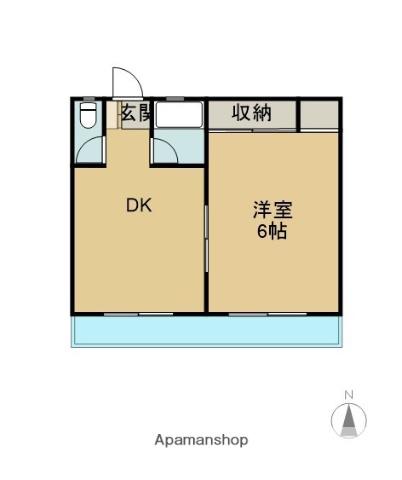 ベルクレスト本郷(1DK/3階)の間取り写真