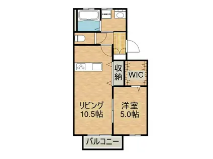 グランピア源藤(1LDK/1階)の間取り写真