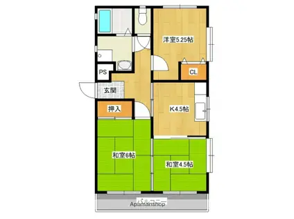 サースマンション(3K/3階)の間取り写真