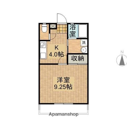 コーポ上原(1K/1階)の間取り写真