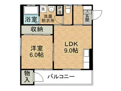 カナダコーポ(1LDK/2階)の間取り写真