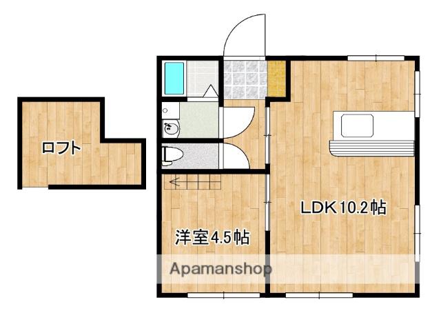 KOアパート(1LDK/2階)の間取り写真