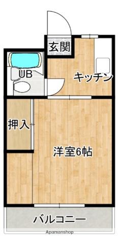 コーポ泉ヶ丘(1K/3階)の間取り写真