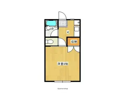 ガーデンTN-Ⅱ(1K/2階)の間取り写真