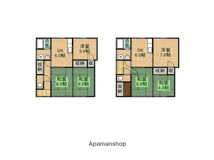 日豊本線 財部駅 バス乗車時間:15分 正ヶ峯バス停で下車 徒歩4分 1階建 築25年(3DK)の間取り写真