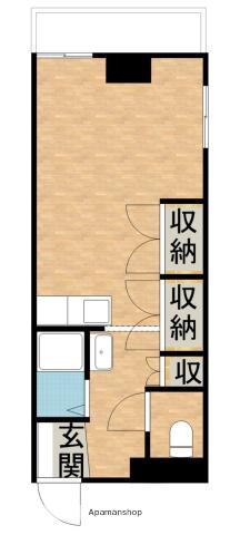宮田ビル(ワンルーム/3階)の間取り写真
