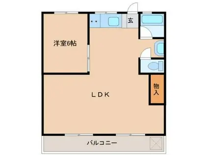 BLOCASAHI(1LDK/3階)の間取り写真