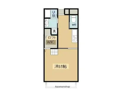 パワーステージ中村(1K/3階)の間取り写真